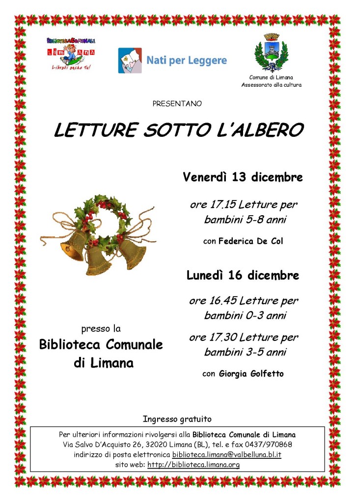 locandina 2 letture Natale 2013 0-8 anni